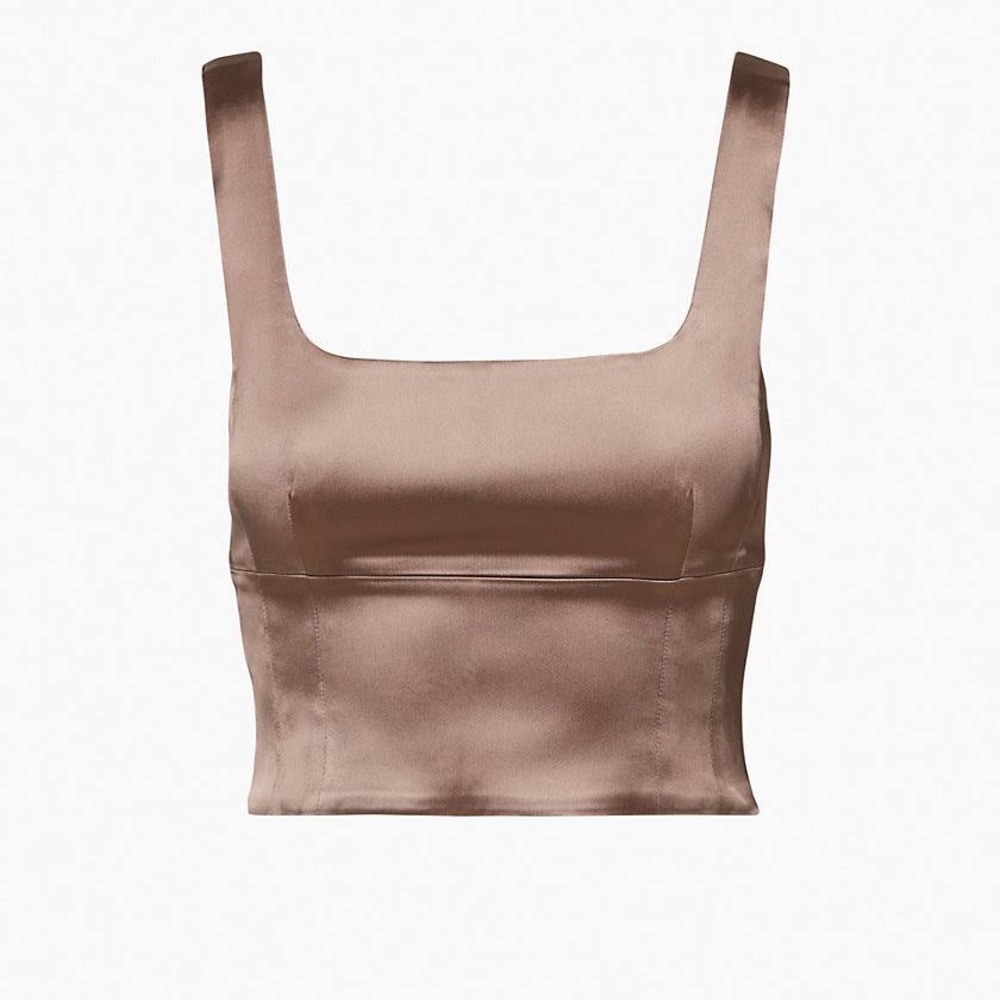 Wilfred DARK BROWN Shine Bustier Blouse